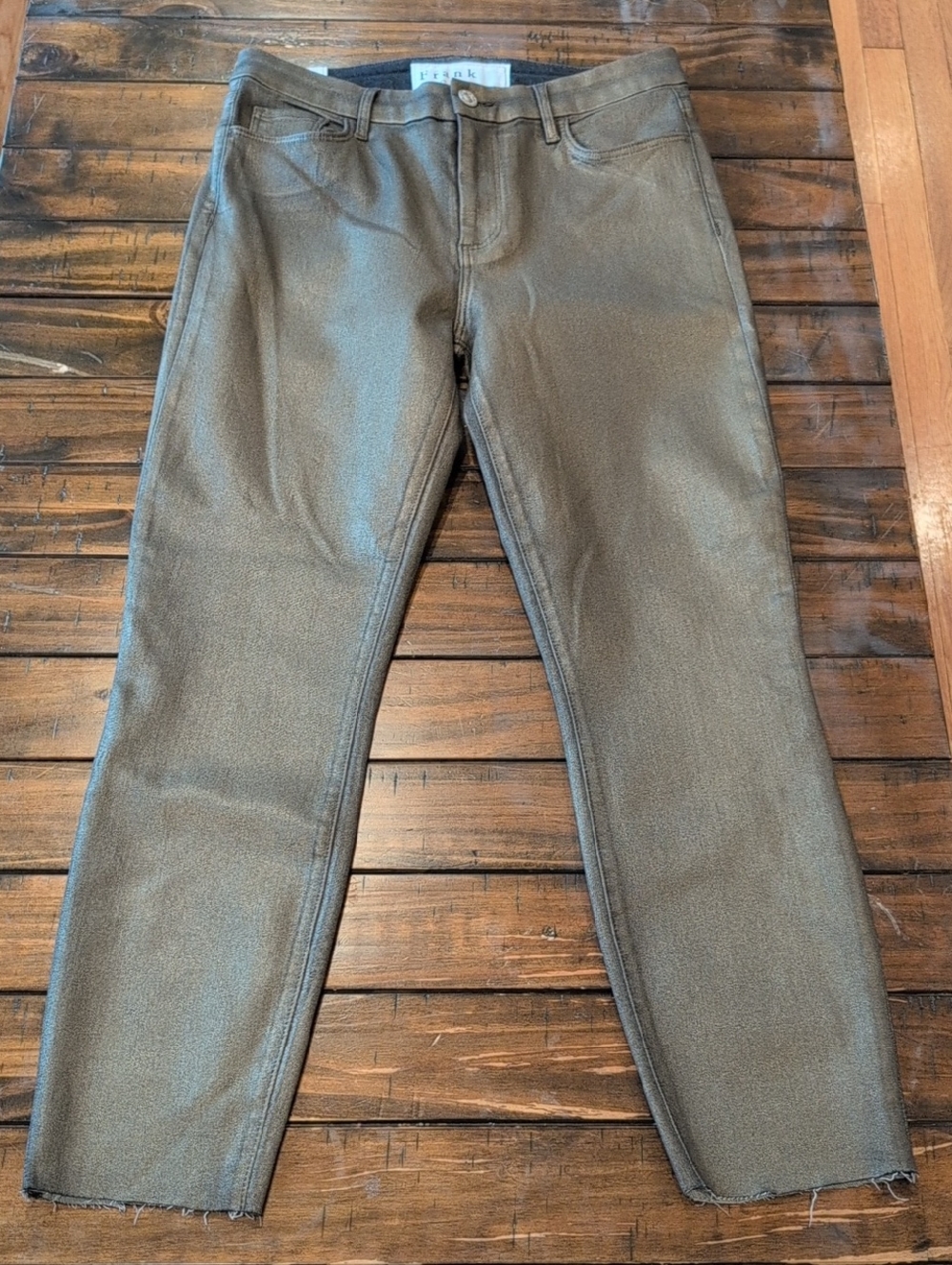 Frank & Eileen Sligo Bronze Wax Coated Skinny Jeans